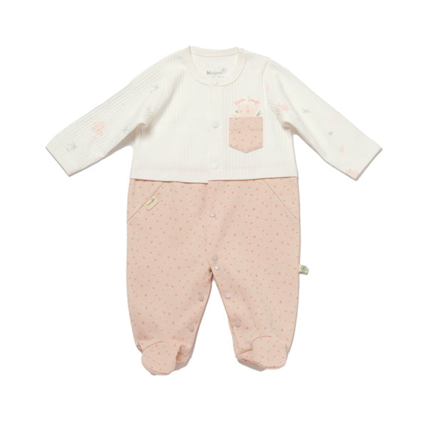 Biorganic Koala Jungle Romper Pink