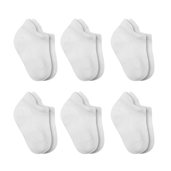 Bistyle 6-pairs Combed Liner Socks White