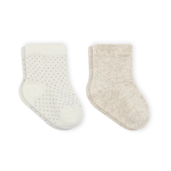 Bistyle Organic 2-pairs Combed Socks Beige