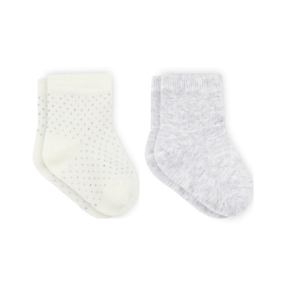 Bistyle Organic 2-pairs Combed Socks Gray