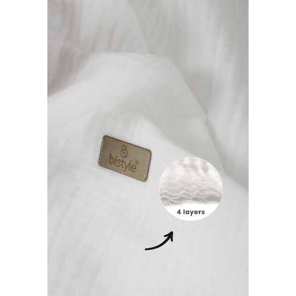 Bistyle Organic Muslin 4 Layers Blanket (120x120 Cm) Cream