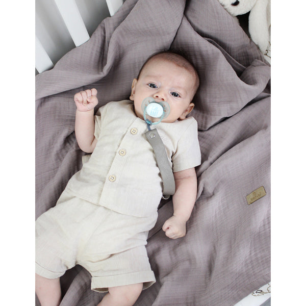 Bistyle Organic Muslin 4 طبقات بطانية (120x120 سم) أرجواني