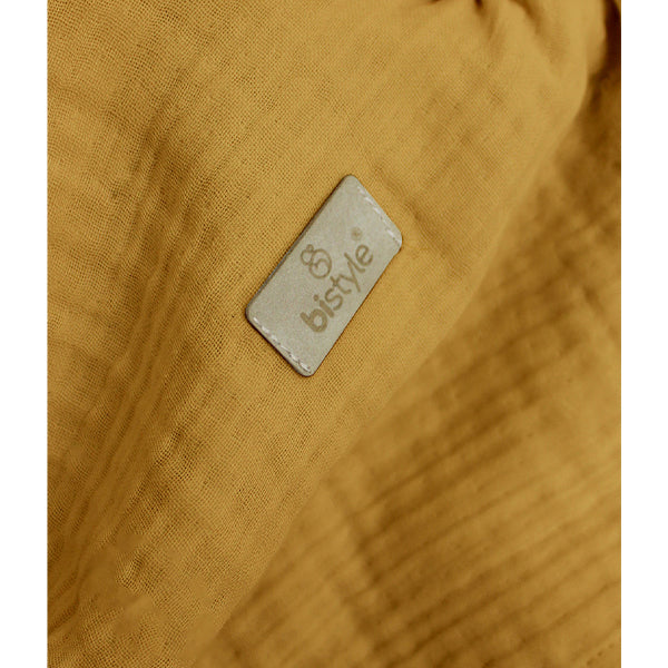 Bistyle Organic Muslin 4 طبقات بطانية (120x120 سم) أصفر