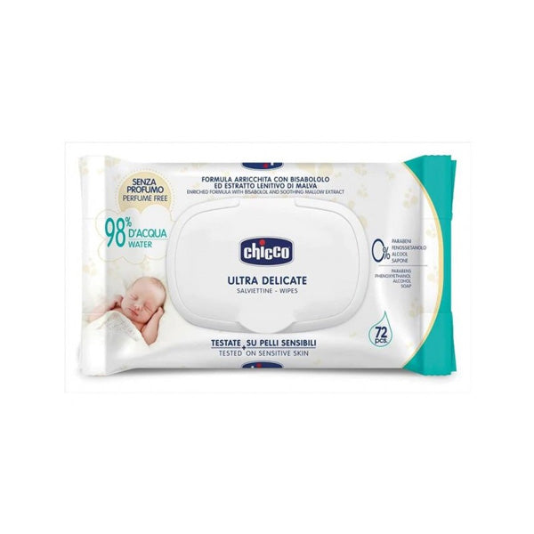 Chicco Chicco Delicate Wipes 60pcs Plaquette