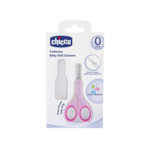 CHICCO NEW BABY NAIL SCISSORS PINK