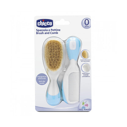 CHICCO NEWBBRUSH AND COMB LIGHT BLUE