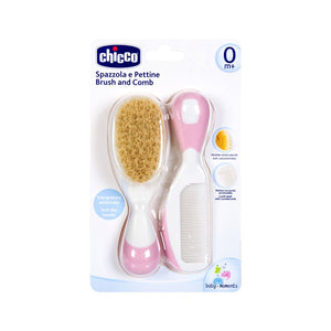 CHICCO NEW BRUSH AND COMB PINK