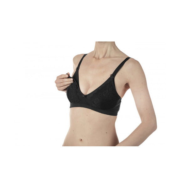 CHICCO NURSING COTTON BRA BLACK 6C