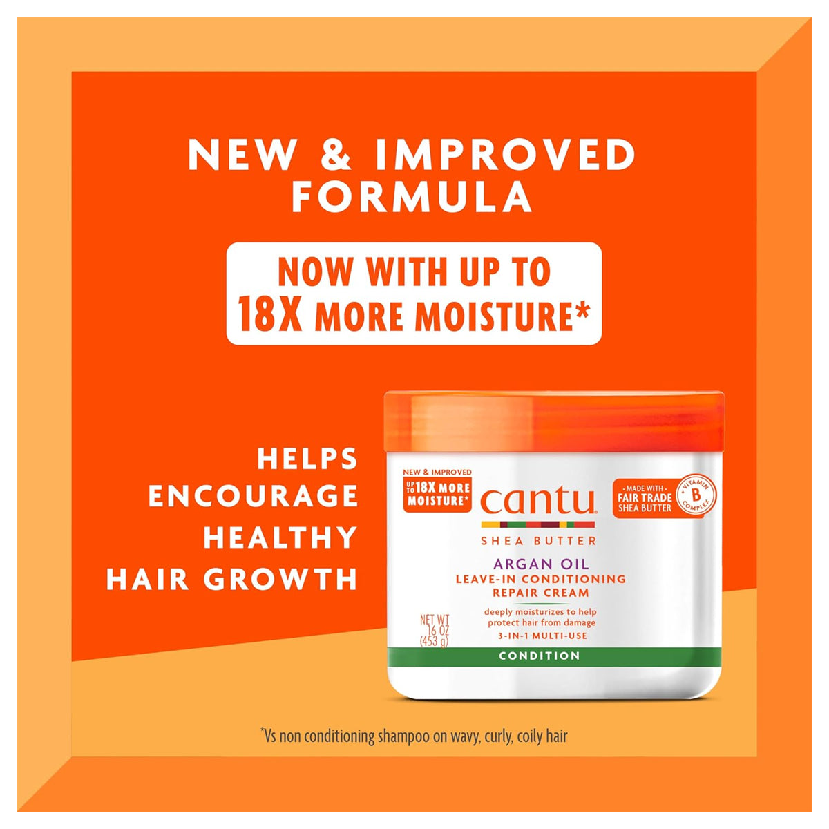Cantu Argan Oil Leave In Conditioning Repair Cream 453g