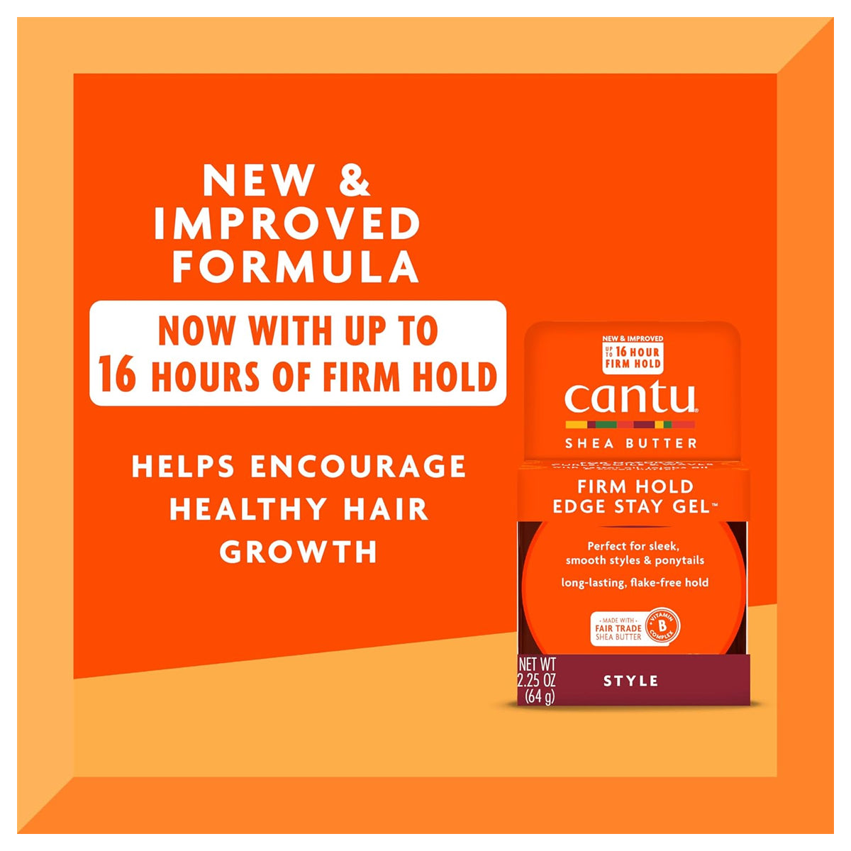 Cantu Firm Hold Edge Stay Gel 64g Cantu Firm Hold Edge Stay Gel 64g