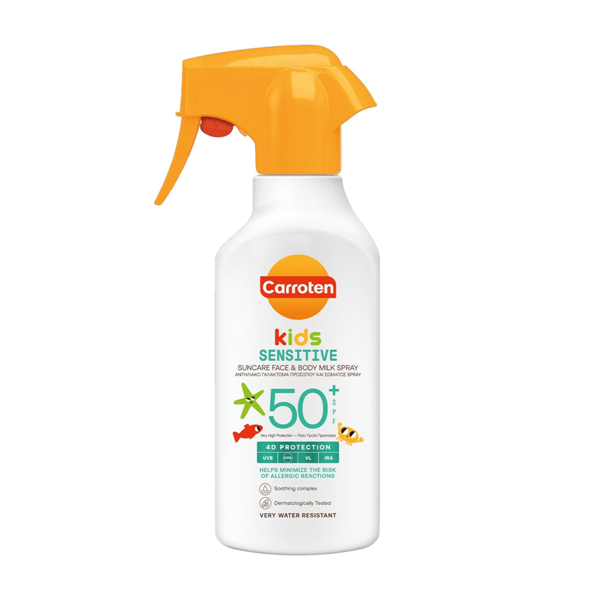 Carroten Kids Suncare Face & Body Milk 4D Protection SPF50 270ml Carroten Kids Suncare Face & Body Milk 4D Protection SPF50 270ml