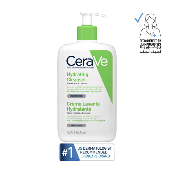 Cerave Hydrating Cleanser for Normal to Dry Skin with Hyaluronic Acid 473Ml