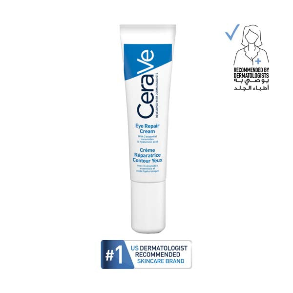 Cerave Eye Repair Cream for Dark Circles and Puffiness with Hyaluronic Acid 14Ml
