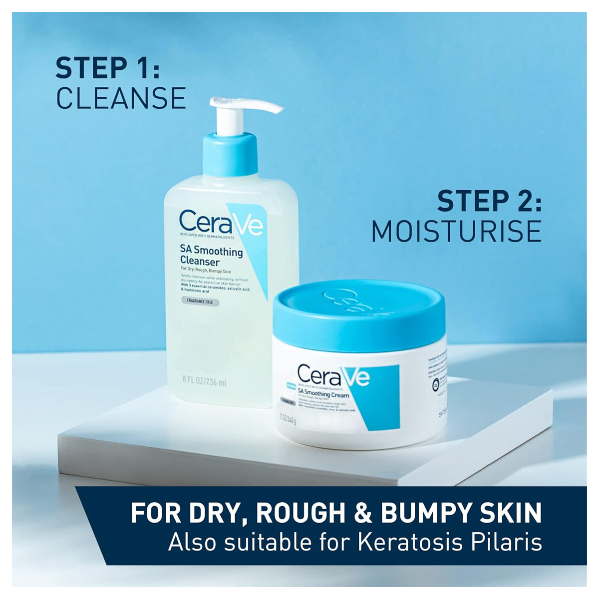 Cerave SA Smoothing Cream for Dry, Rough, Bumpy Skin 10% Urea 340g