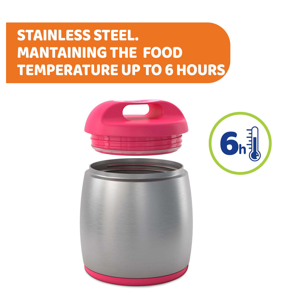 Chicco Baby Food Container Thermos Girl Chicco Baby Food Container Thermos Girl