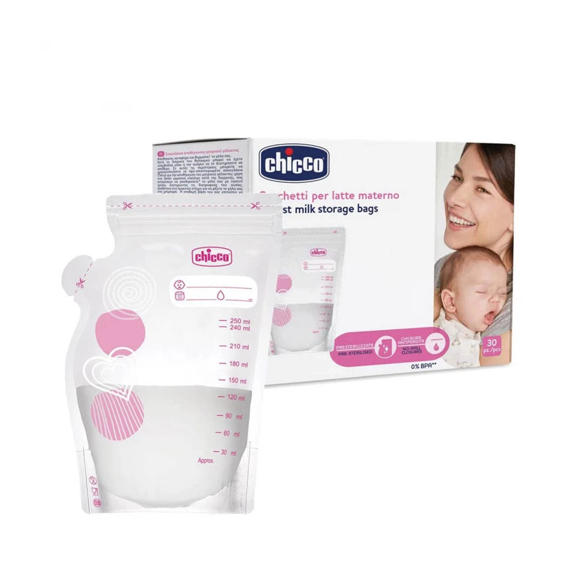 Chicco Breastmilk Storage Bags -30pcs Chicco Breastmilk Storage Bags -30pcs