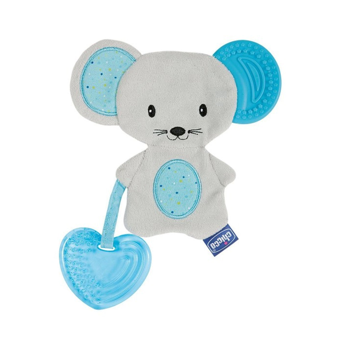 Chicco Fresh Friends Teething Cuddly Toy 3in1 4M+ Blue Chicco Fresh Friends Teething Cuddly Toy 3in1 4M+ Blue