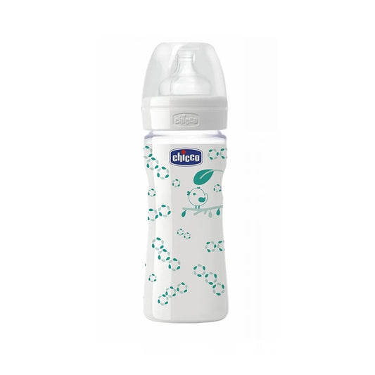 Chicco Natural Glass Bottle Silicone 240ml