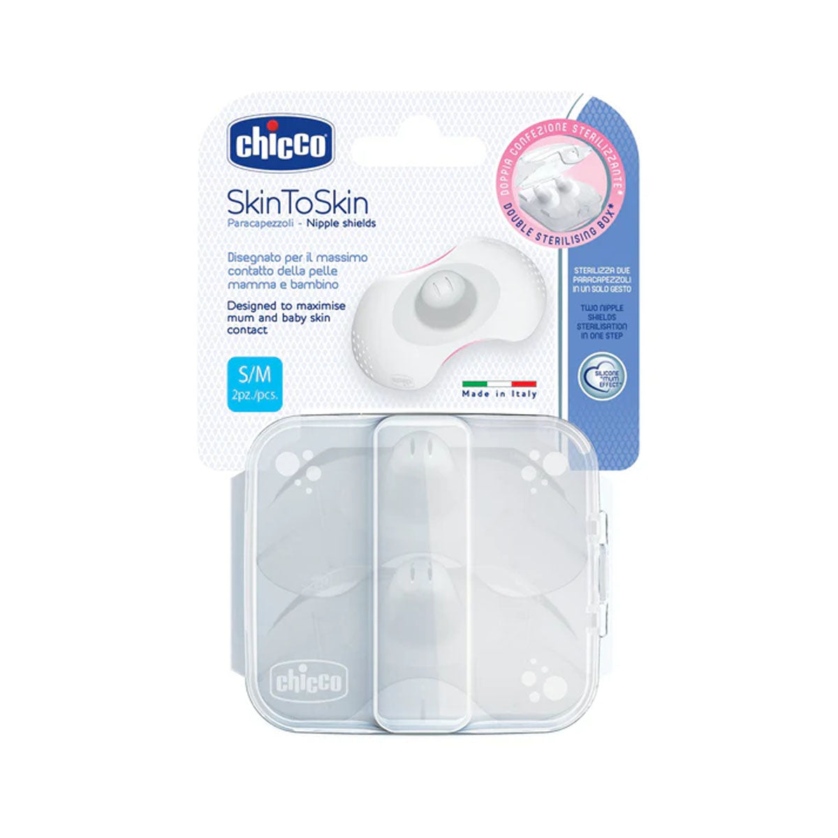 Chicco New Nipple Shields Silicone S-M