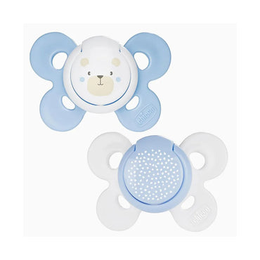 Chicco Physio Comfort Silicone Soother (0-6 m) 2 Pcs Boy (Blue)