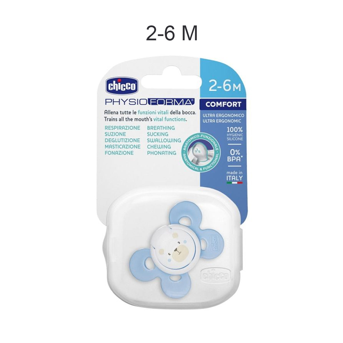 Chicco Physio Comfort (2-6M) Silicone 1 Piece