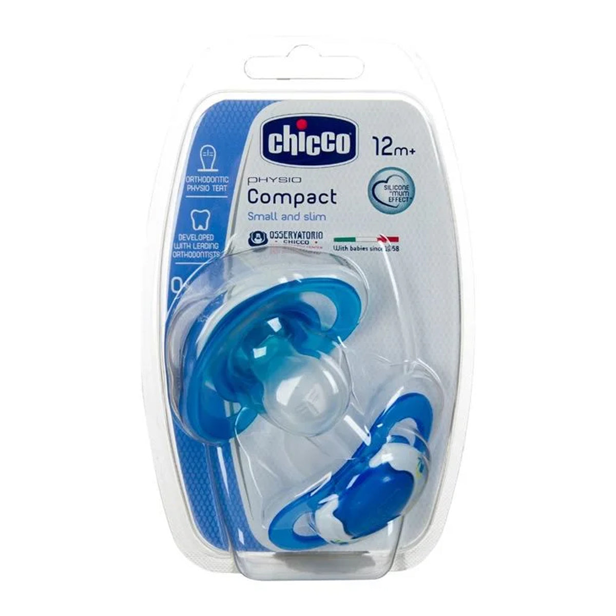 Chicco Physio Compact Soother 2 Piece Set 12M+ Chicco Physio Compact Soother 2 Piece Set 12M+
