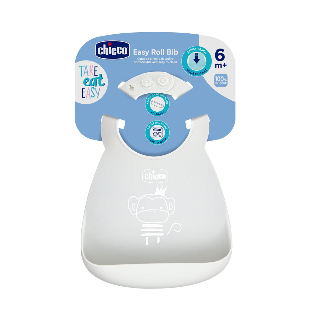 Chicco Silicone Bib With Crumble Catcher