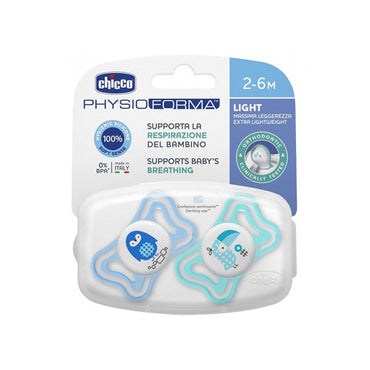 Chicco Soother Physio Light 2-6m Sil 2 Pcs