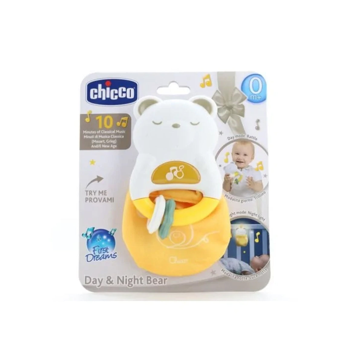 Chicco Toy FD Day And Night Bear Rattle Chicco Toy FD Day And Night Bear Rattle