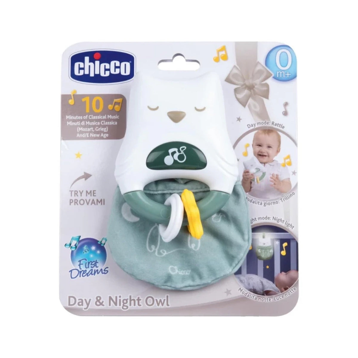 Chicco Toy FD Day And Night Owl Rattle Chicco Toy FD Day And Night Owl Rattle