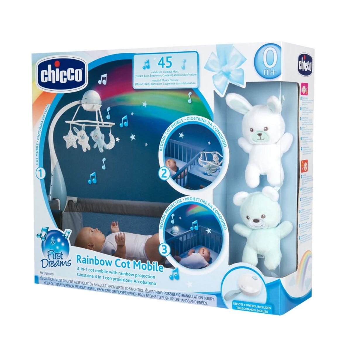Chicco Toy FD Rainbow Cot Mobile Blue Chicco Toy FD Rainbow Cot Mobile Blue