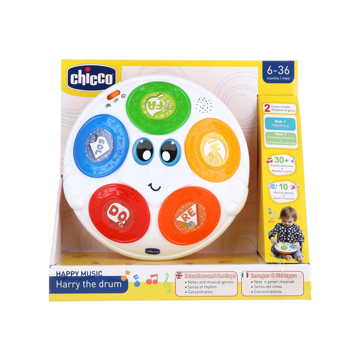 Chicco Toy Happy Music Harmonic Drum Chicco Toy Happy Music Harmonic Drum