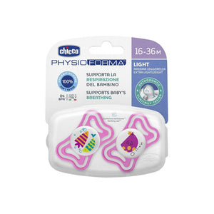 Chicco Soother Physio Light 16-36m Sil 2p