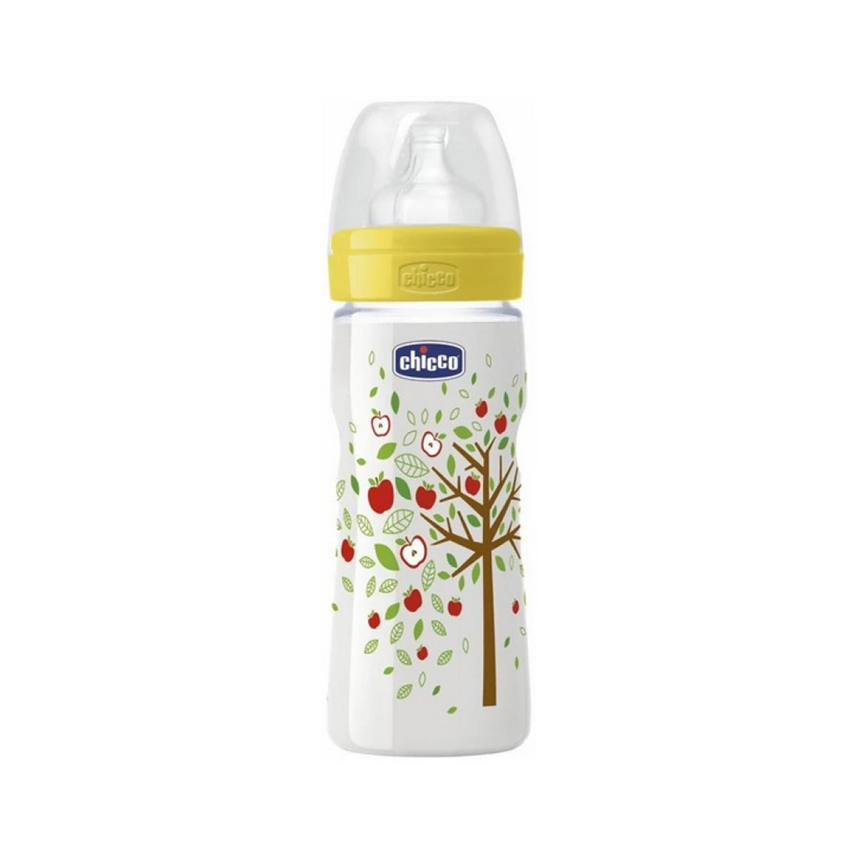 Chicco Well-Being Bottle Fast Flow Silicone Nipple 330ml Yellow