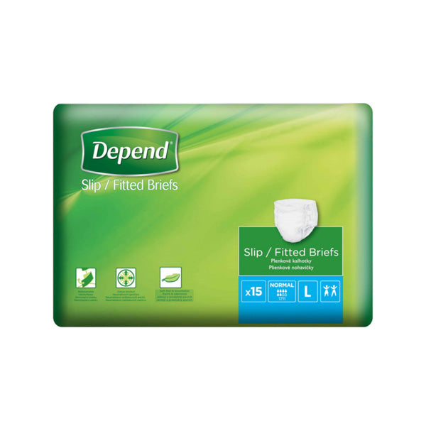 Depend Adult Diapers Slip Normal 15 Pcs