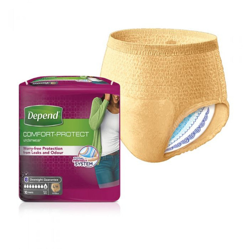 Depends Box Depend Comfort Protect Underwear For Women,s/m, 10 Pcs – Beauty Box