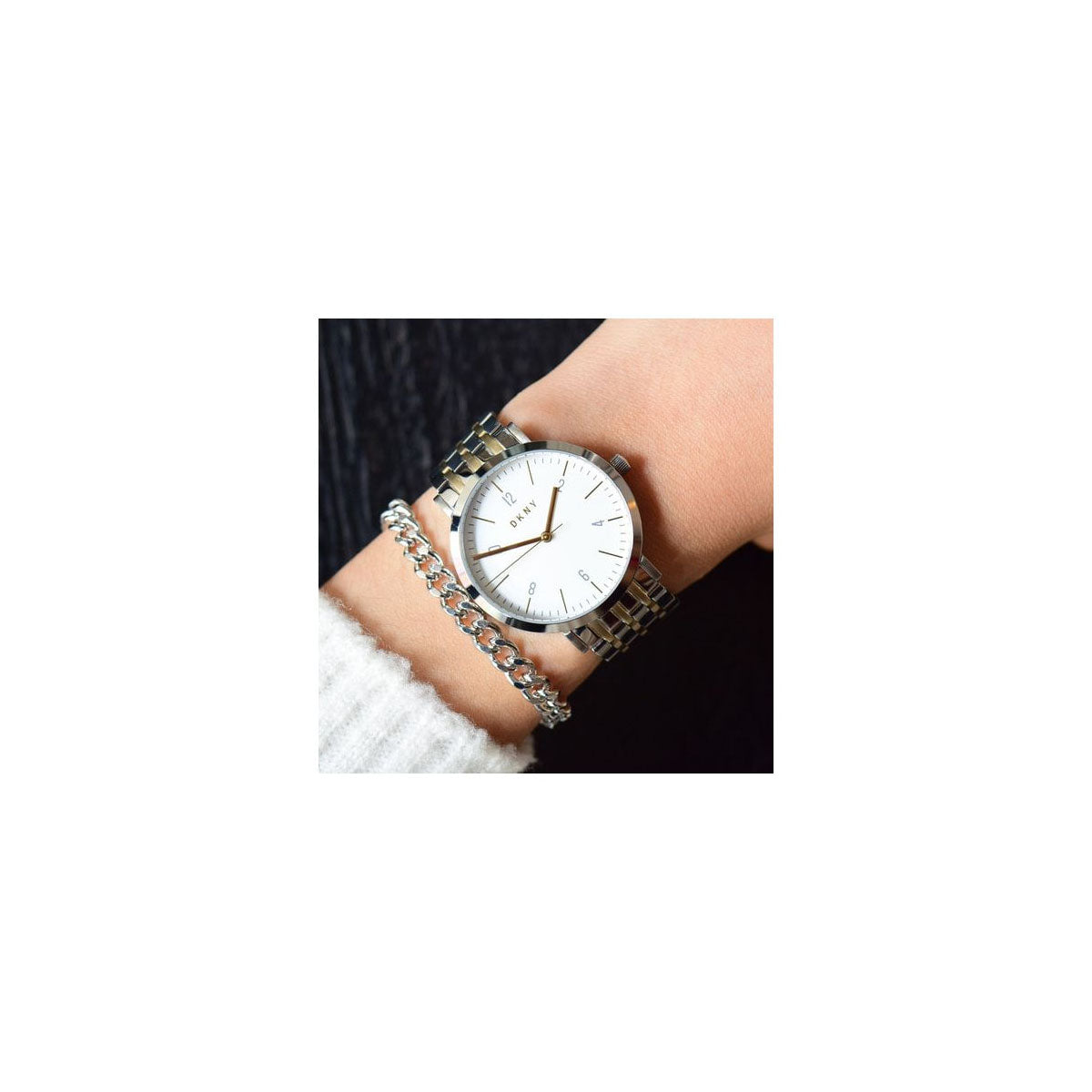 DKNY NY2505 Minetta Women’s Watch 36mm Silver Gold