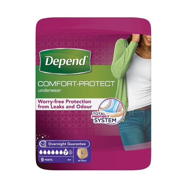 Depend Comfort Protect Underwear For Women 9 Pcs