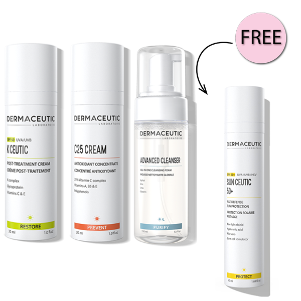 Dermaceutic 10% Off Offer 3 + Free Dermaceutic  Sun Protection 50ml