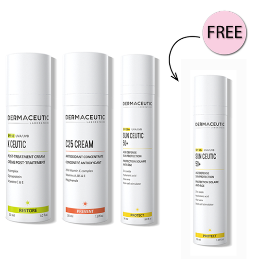 Dermaceutic 10% Off Offer + Free Dermaceutic Sun Ceutic 50+ Age Defense Sun Protection 50ml