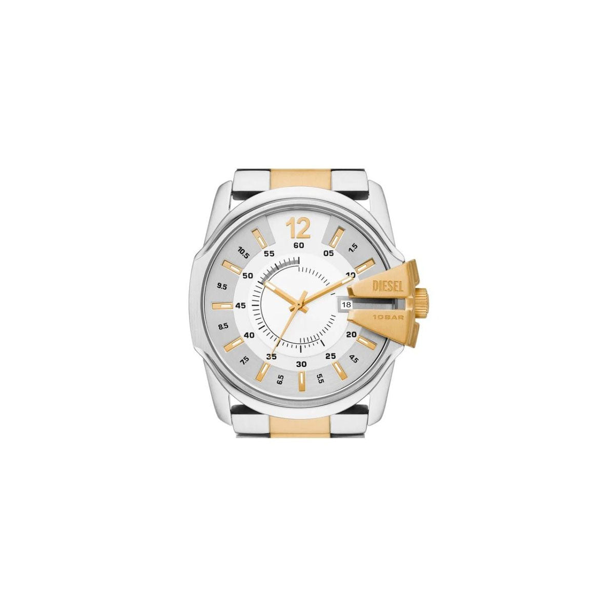 Diesel DZ2182SET Men’s Watch 45 Mm Silver Gold Gift Set