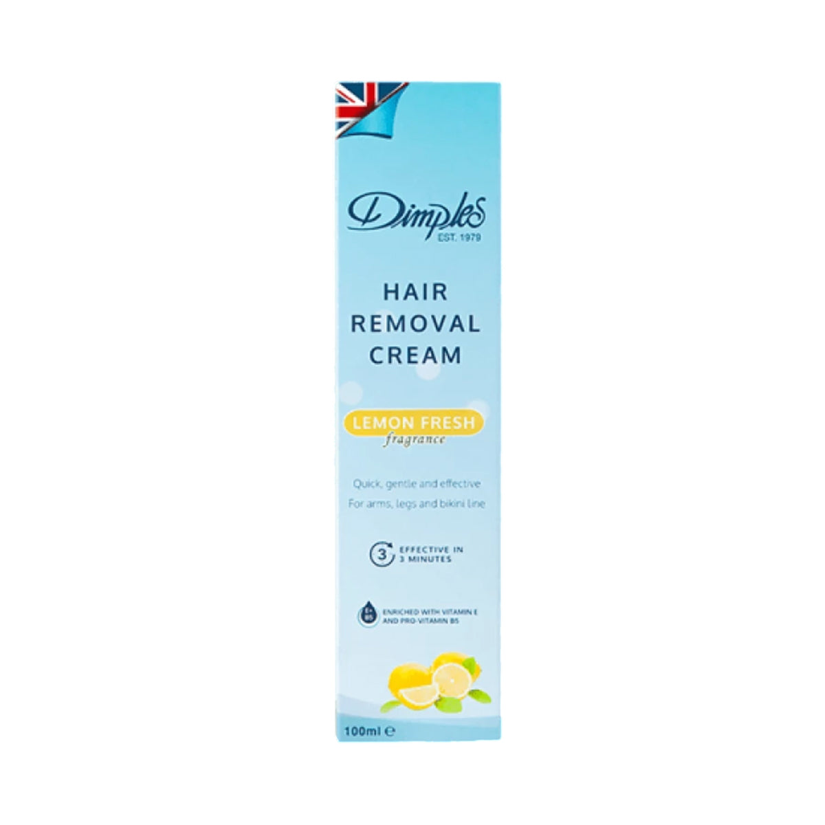 Dimples Hair Removal Cream Lemon Fresh Fragrance 100ml