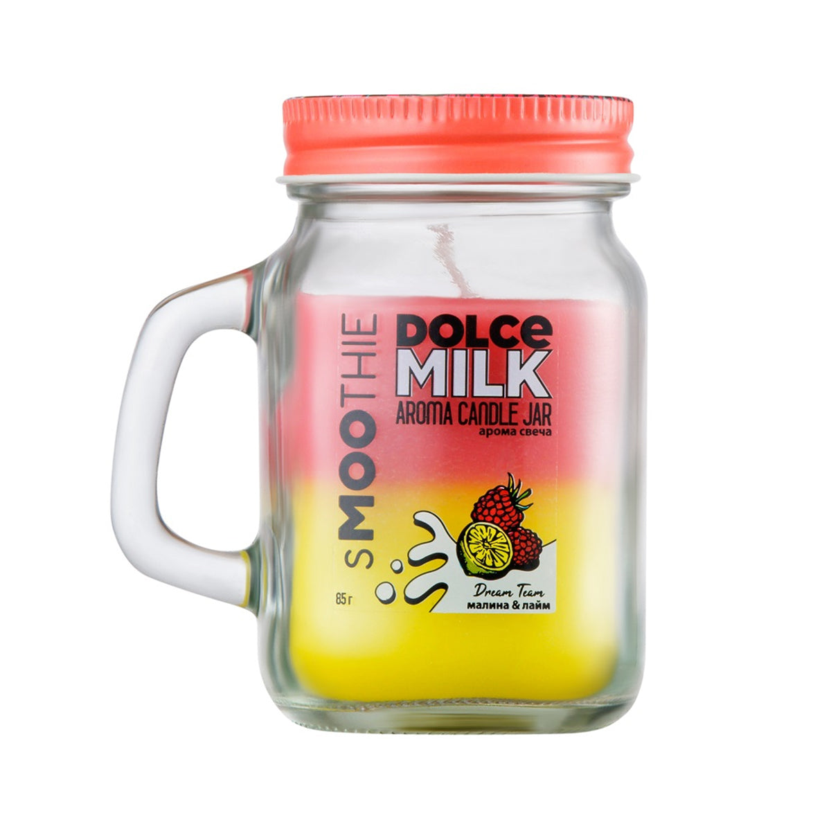 Dolce Milk Smoothie Aromatic Candle Dream Team Raspberry & Lime 85g