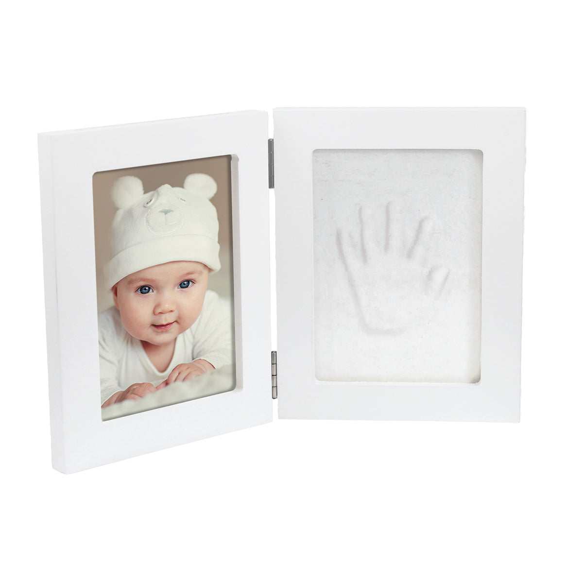 Dooky Gift Set Handprint Double Frame White