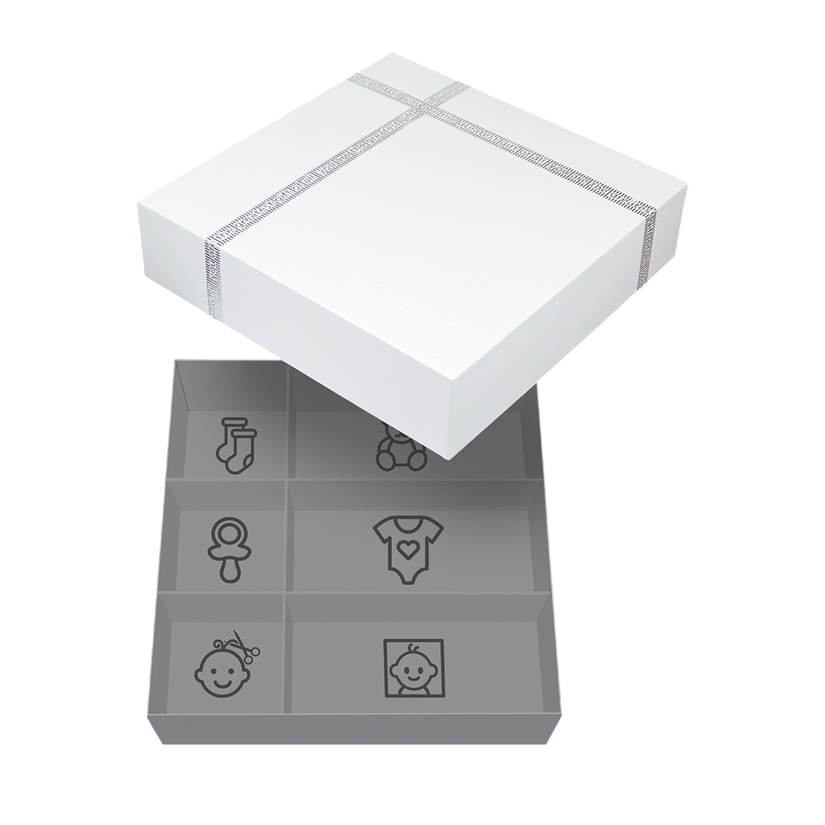 Dooky Gift Set Triple Frame White Handprint