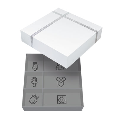 Dooky Gift Set Triple Frame White Handprint