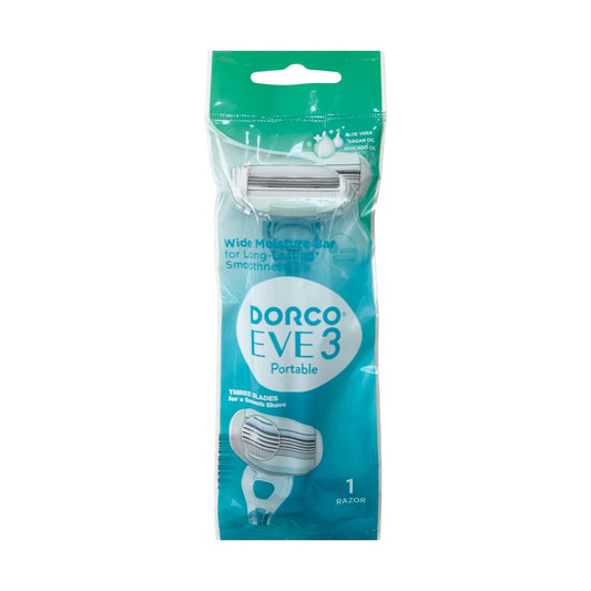 Dorco Eve 1 Razor for Women, 3 Blades Blue