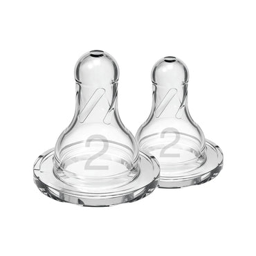 Dr. Brown’s Level-2 (3-6months) Silicone Narrow Nipple 2-Pack
