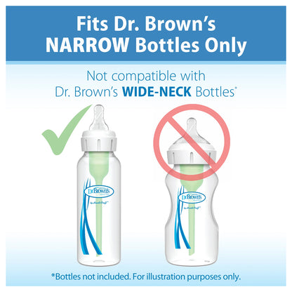 Dr. Brown’s Level-2 (3-6months) Silicone Narrow Nipple 2-Pack