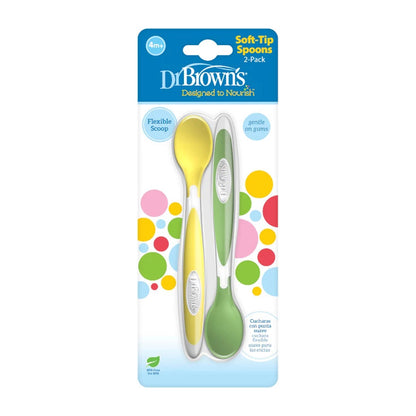 Dr. Brown’s Soft-Tip Spoon, 2-Pack (Yellow, Green)